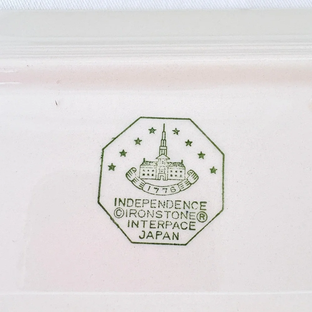 Vintage‎ Japan Independence 1776 Pattern Ironstone Butter Dish One Size Brown
